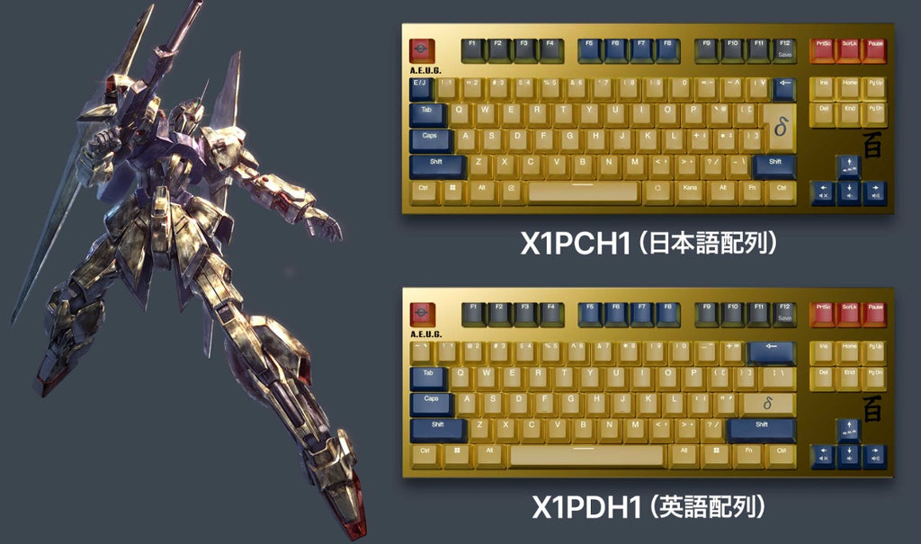 Realforce × Mobile Suit Zeta Gundam GX1 Keyboard Hyakushiki Model