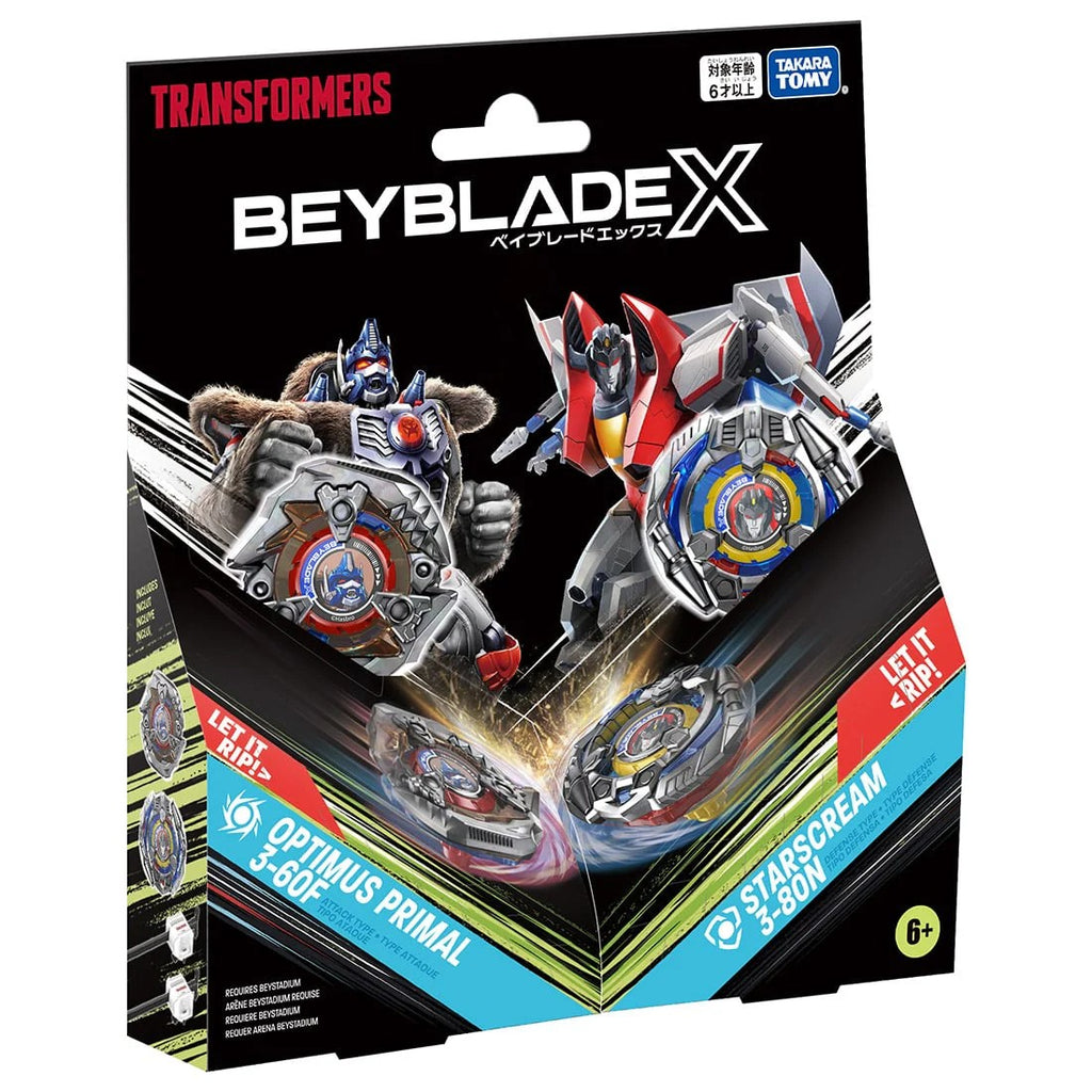 BEYBLADE X BX-00 Double Starter Transformers Optimus Primal/Starscream